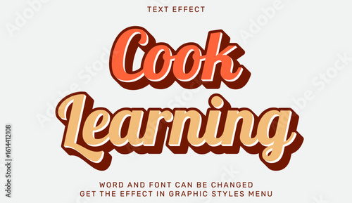Typography image showcasing the text Cook Learning with bold artistic style, ideal for creative and educational concepts