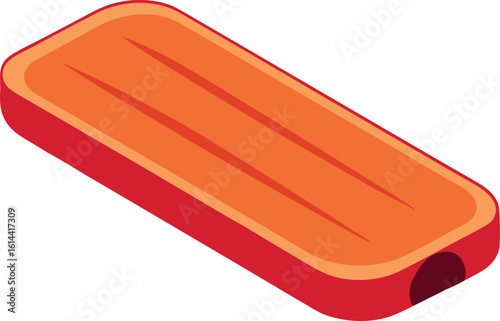 Vibrant orange pool float vector