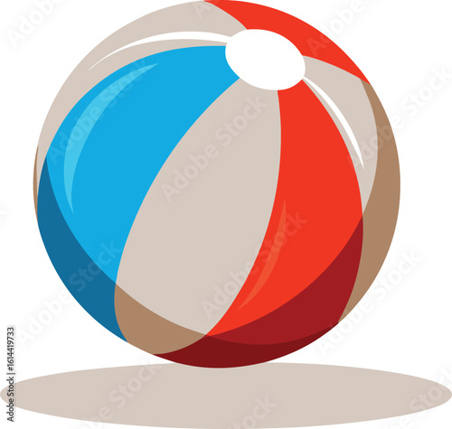Vibrant beach ball illustration for summer fun