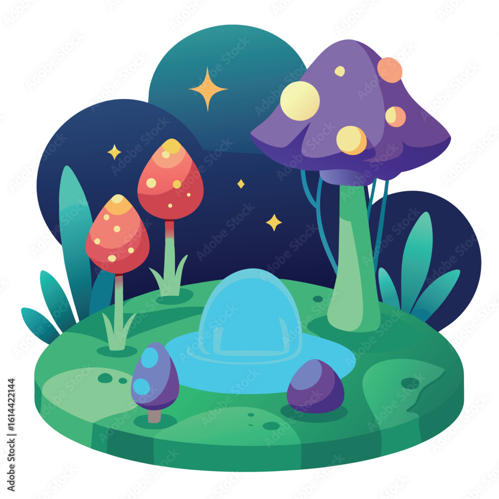 Naklejka premium Abstract geometric shapes with vibrant color palette