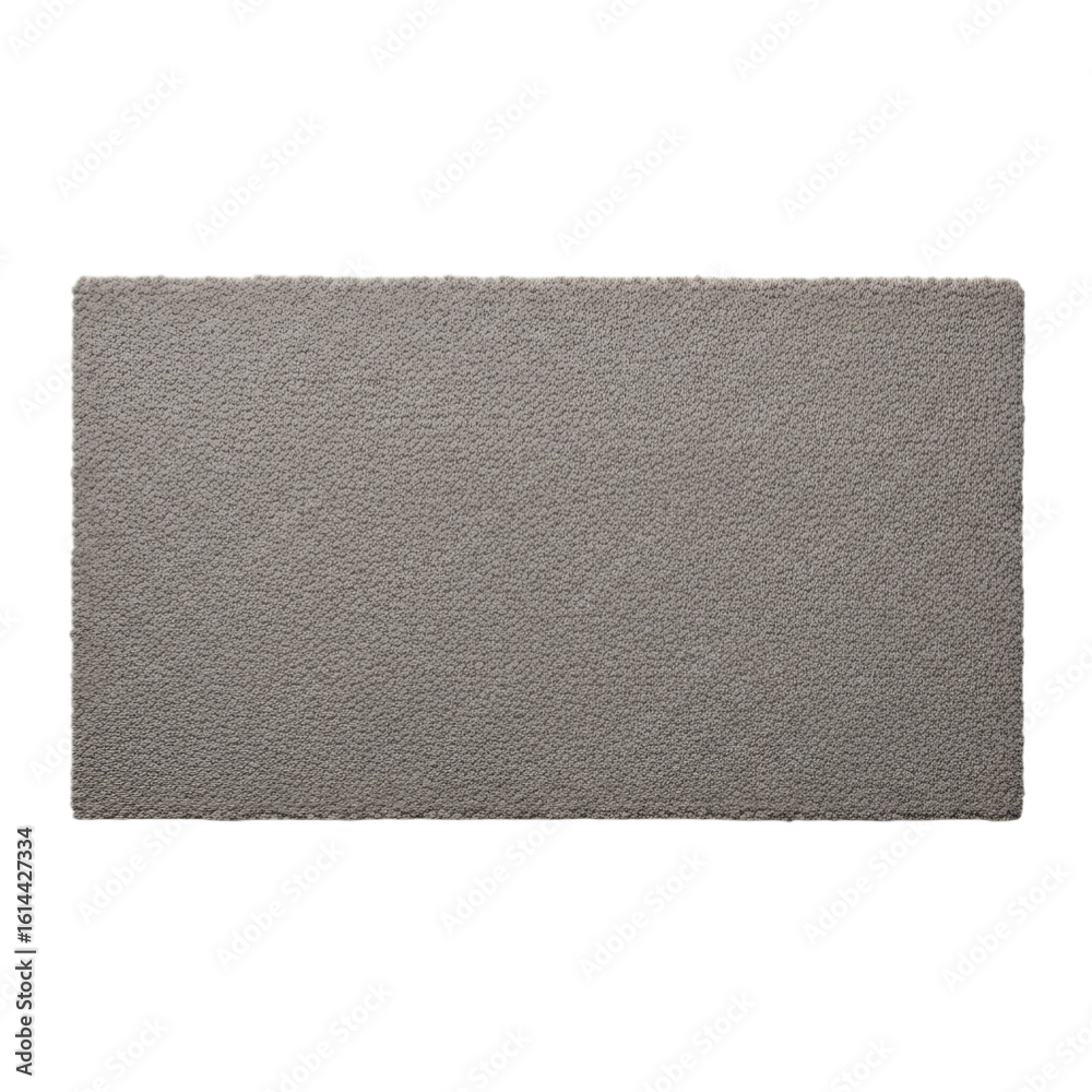 Fototapeta premium Textured rectangular doormat isolated on transparent background