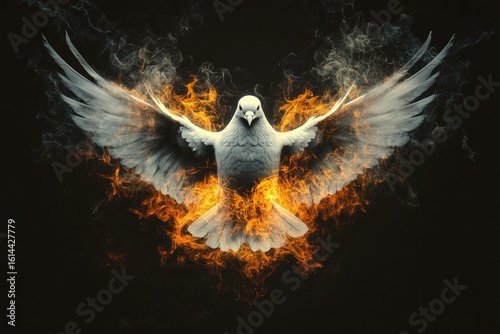 Fiery Dove: A Symbol of Divine Spirit