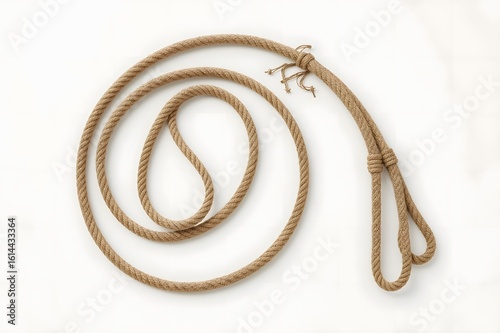A western lasso on a white background