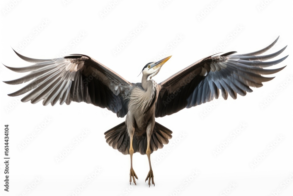 Fototapeta premium Heron animal flying stork.