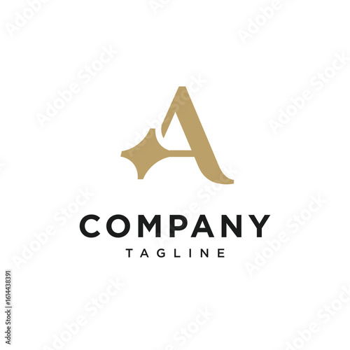 Letter A Shine Star Logo Icon Vector