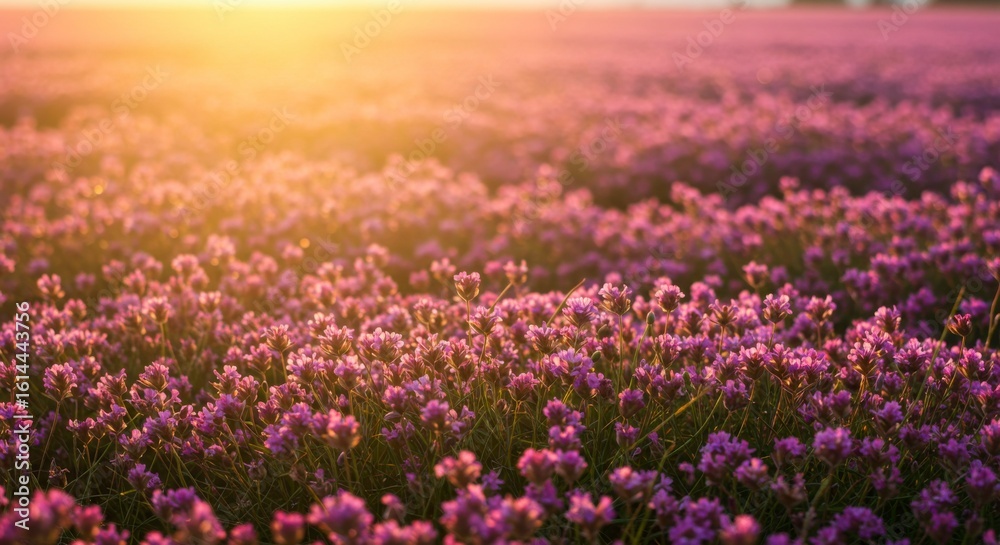 Obraz premium Lavender field sunset