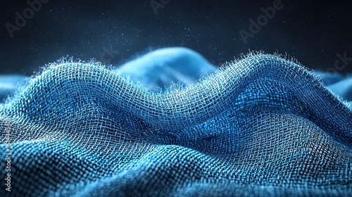 Detailed Fabric Under Microscope Showing Softness and Weave Pattern for Textile and Material Design Concepts

