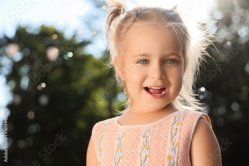 Cute little girl with soap ...