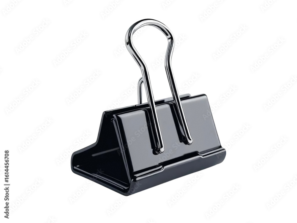 Black Binder Clip – Isolated Black Binder Clip – Isolated