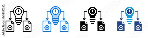 Hypothesis icon set multiple style collection