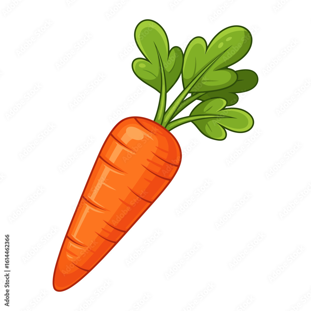 Bright Orange Cartoon Carrot illustration Bright Orange Cartoon Carrot illustration