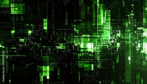 Wallpaper Mural Emerald City Glitchscape Torontodigital.ca