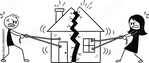 Divorce house division property settlement family law legal separation asset split home dispute