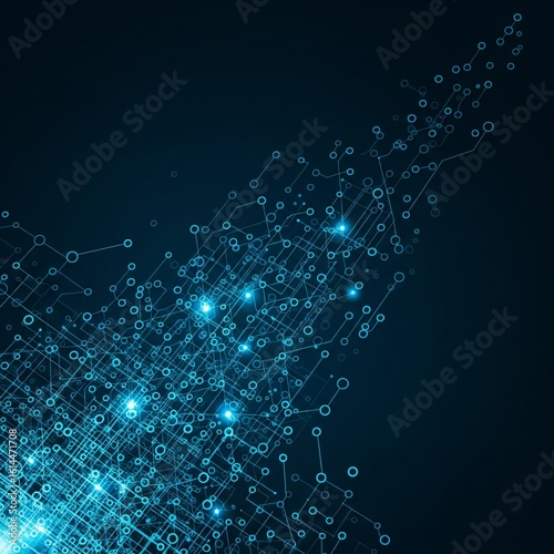 Abstract Circuit Technology Background - Futuristic Computer Structure for Business, Data Visualization and Digital Innovation