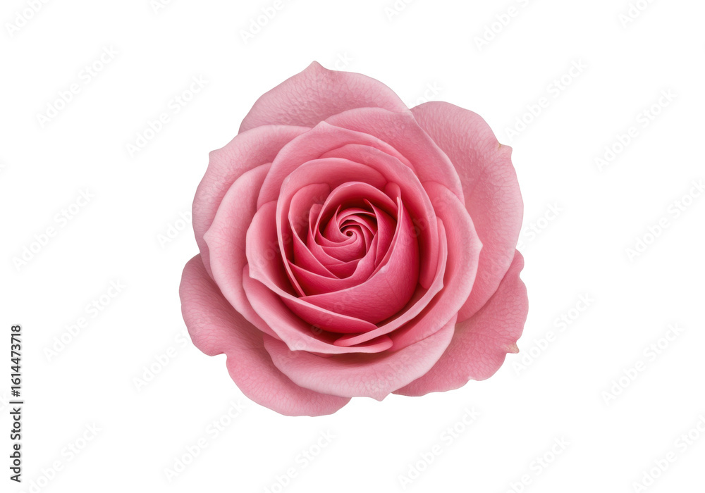 Fototapeta premium Close-up of a delicate pink rose with intricate petals against a black background