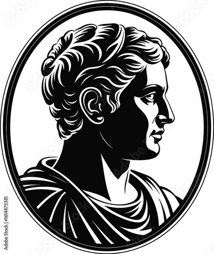 Roman man profile portrait classical