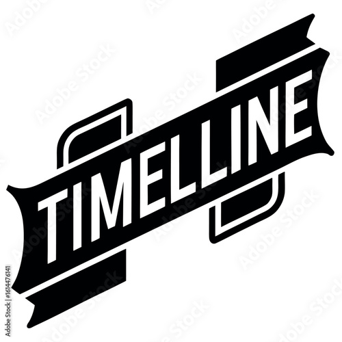 Abstract geometric timeline with colorful elements on a white background