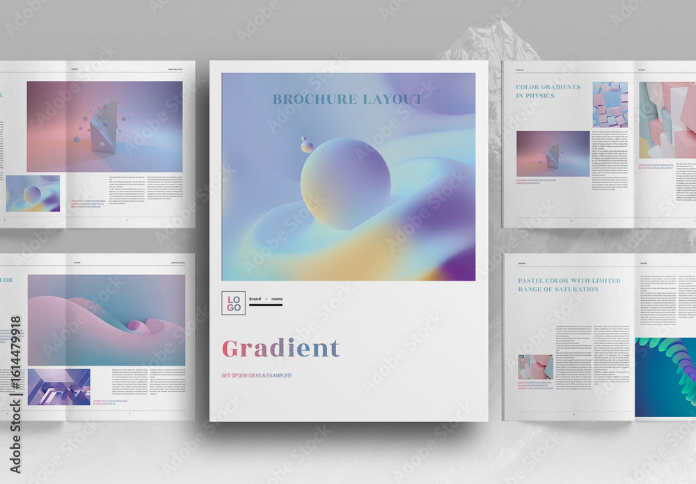 With Gradient Brochure.pdf Gradient Lifestyle Studio Brochure Layout Stock Template | Adobe Stock