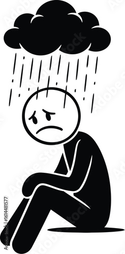 Understanding depression illustration: mental health awareness and support for emotional well being