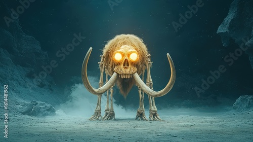 Caveman builds a machine out of wood and bones to automate mammoth alerts.