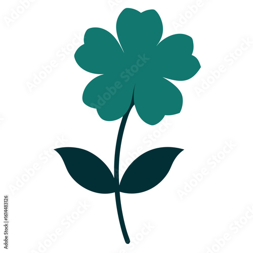 rue-flower--silhouette-on-white-background.eps