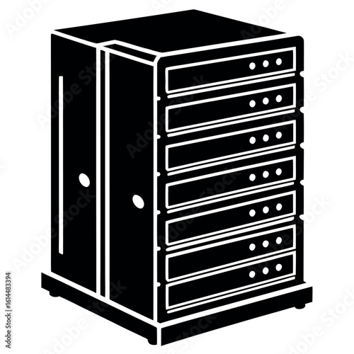 server-rack-silhouette-vector.eps