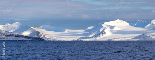 Russian industrial coal mining settlement of Barentsburg on Svalbard, Norway.