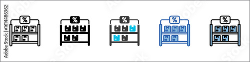 Clearance Rack Icon Pack Multistyle Illustration