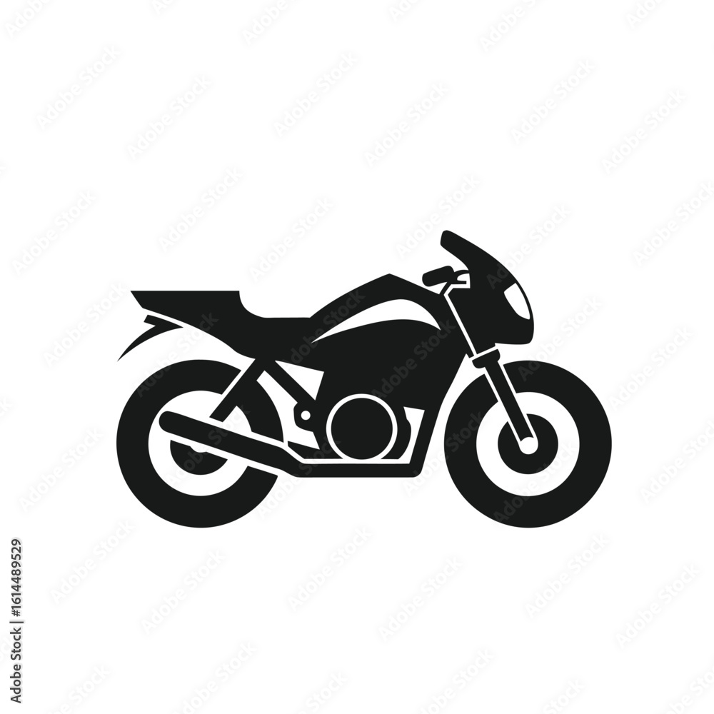 Obraz premium Sport Bike Side View – Modern Vector Silhouette