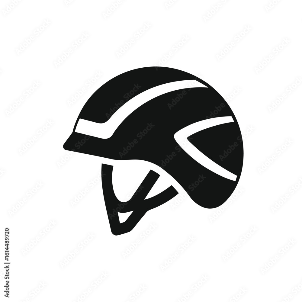 Naklejka premium Motorcycle Helmet Icon – Safety Gear Silhouette