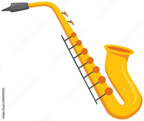 saxophone on a white background