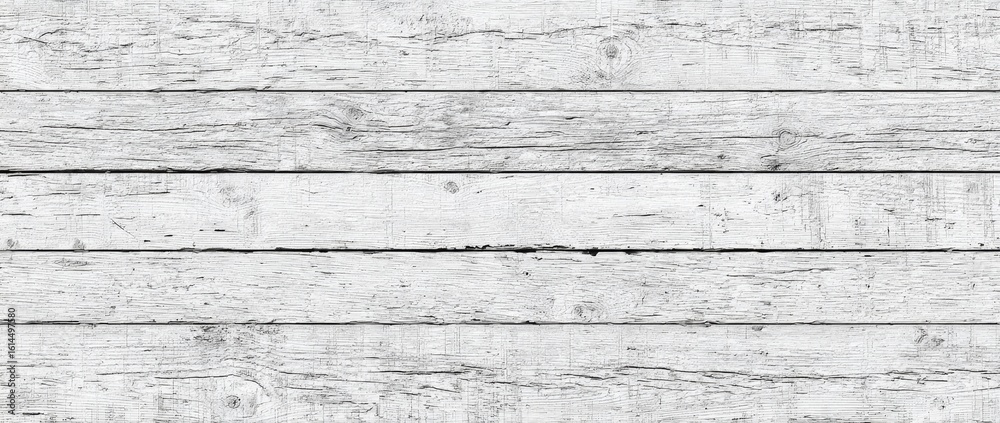 Naklejka premium Whitewashed wood planks horizontal texture