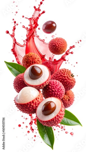 Fresh lychee fruit splash