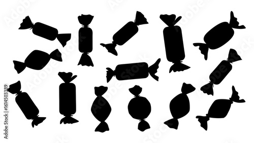 Candy silhouette vector, candy icon, vector illustration