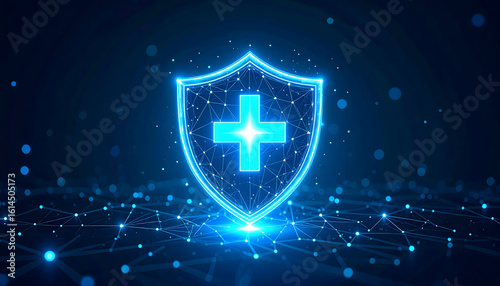 Abstract shield graphic design technology