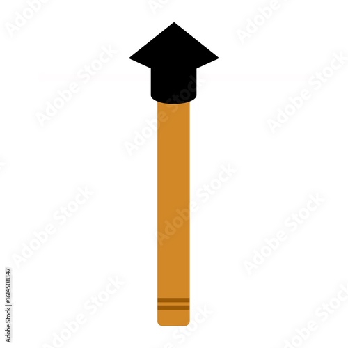 Vector illustration isolated spear on the white background.