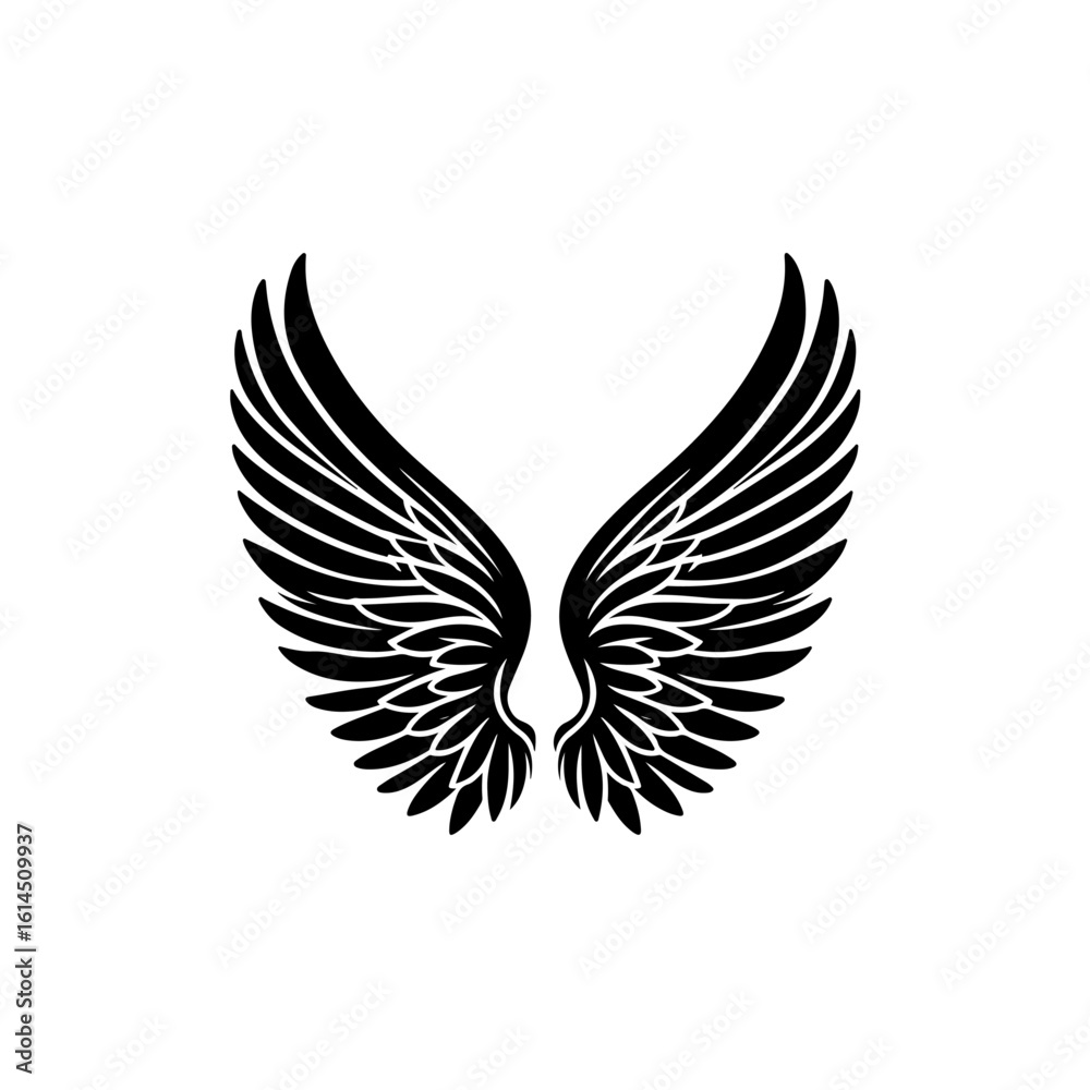 Obraz premium angel wings silhouette , angel wings vector