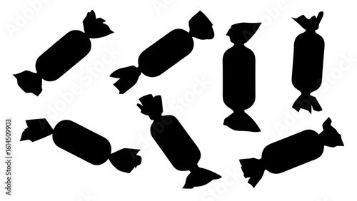 Candy silhouette vector, candy icon, vector illustration