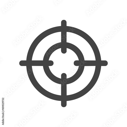 Simple Line Target Focus Accuracy Precision Aim Navigation Icon Symbol
