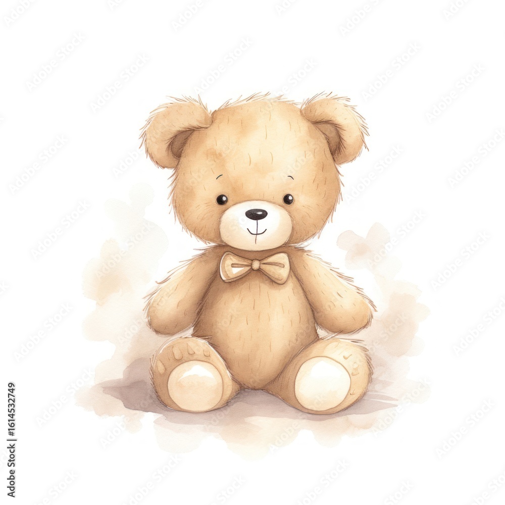 Obraz premium Teddy bear drawing cute toy.