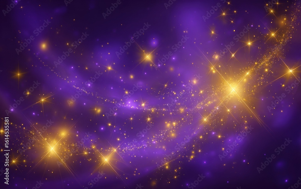 Fototapeta premium A vibrant cosmic backdrop featuring glowing particles and stars.
