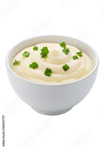Creamy delight mayonnaise adorned with parsley