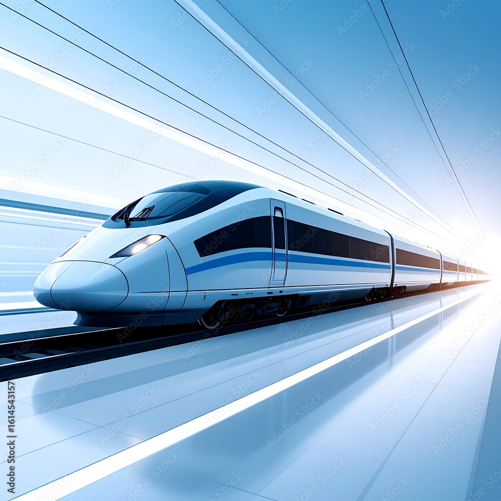 Fototapeta premium High-speed train in a tunnel