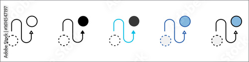 Trajectory Icon Pack Mulstistyle Illustration
