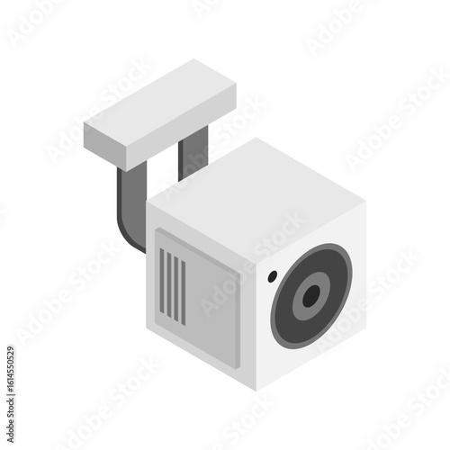 CCTV Isometric Icons Isometric CCTV and Surveillance Camera Icon Set Vector