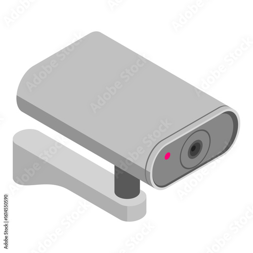 CCTV Isometric Icons Isometric CCTV and Surveillance Camera Icon Set Vector