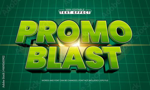 promo blast editable text effect with a discount and sale text style