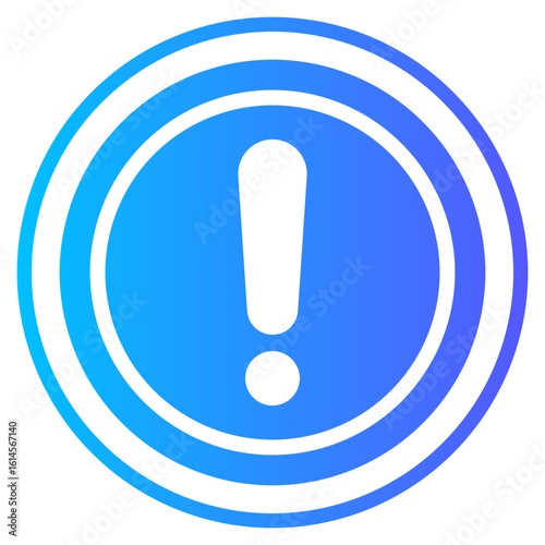 warning sign gradient icon