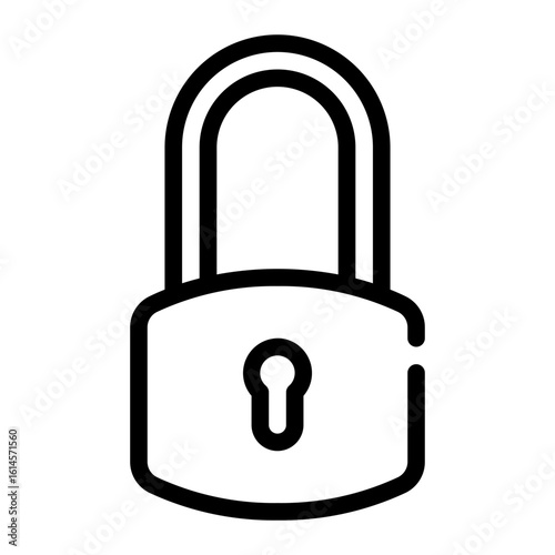 padlock line icon