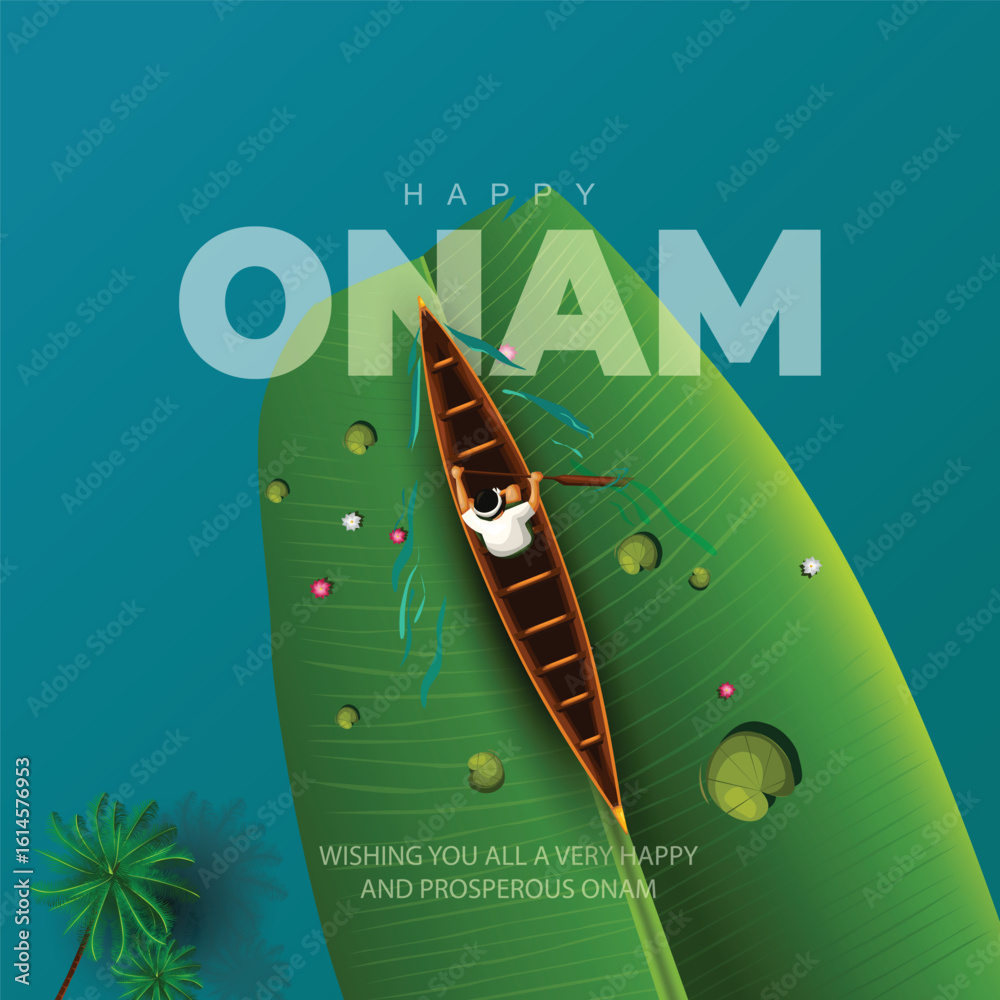 custom made wallpaper toronto digitalhand drawn new happy Onam celebration greetings. abstract vector illustration design